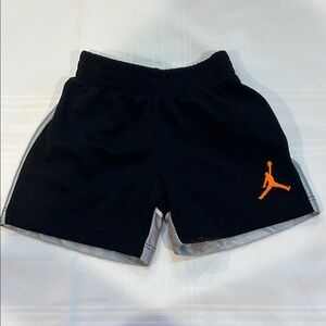 Jordan Shorts Black with Orange Logo- 12mths
